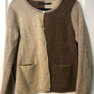 Gudrun Sjoden Wool Cardigan Sweater Color Block